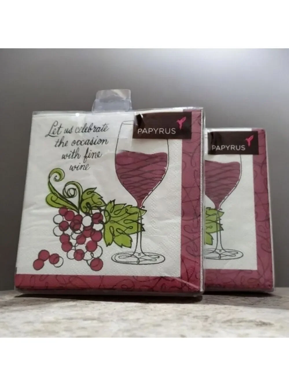 80 Papyrus beverage‎ napkins 4 packs of 20 each = 80